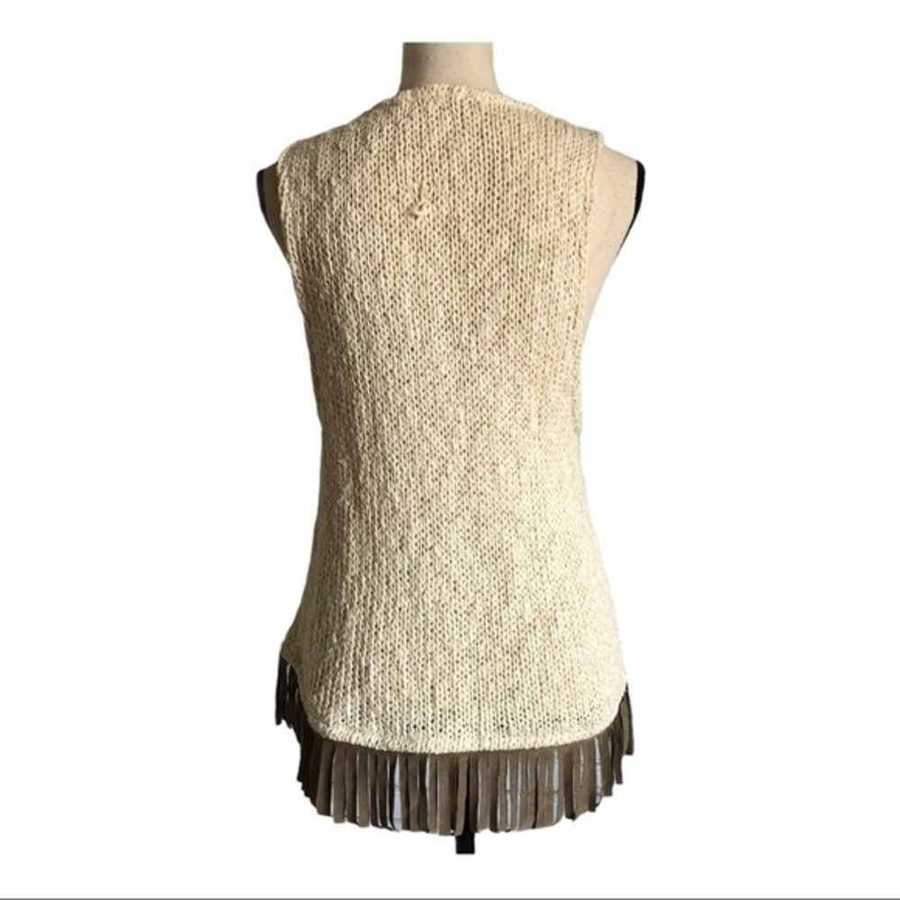 Astars Bonfire Festival Hippie Fringe Knit Vest Size S - Picture 3 of 13